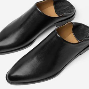 Everlane Black Leather Babo Convertible Slides
